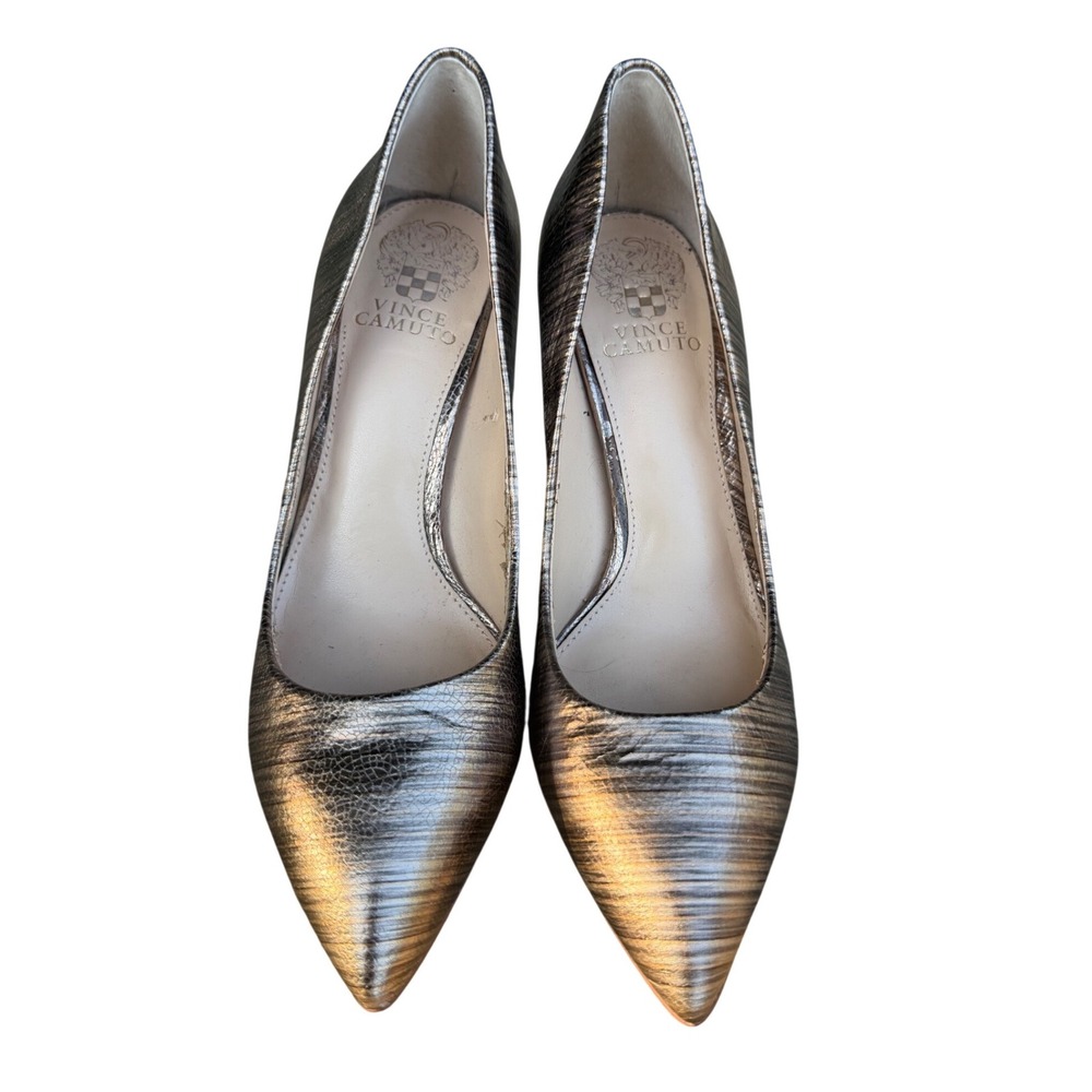Vince Camuto Pumps Womens 7.5 Bronze Metallic Good Pointed Toe Stiletto - Picture 3 of 7